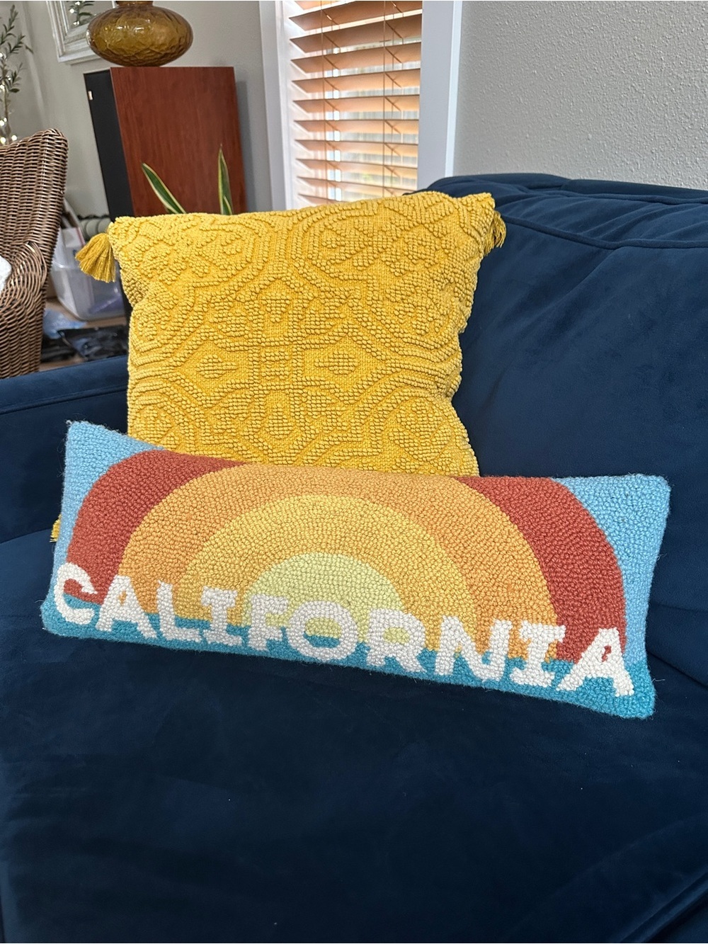 Boho Retro Peking Handicraft California Sun Hook Lumbar Pillow